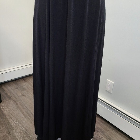 Sangria Black Maxi Rouching Long Maxi Party Dress Gown Sz 6 - Picture 7 of 13